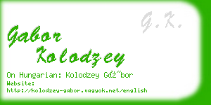 gabor kolodzey business card